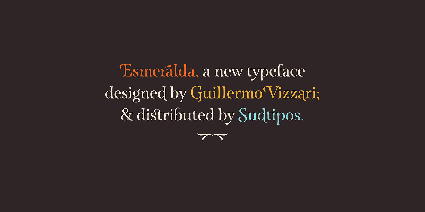 Beispiel einer Esmeralda Pro Regular-Schriftart